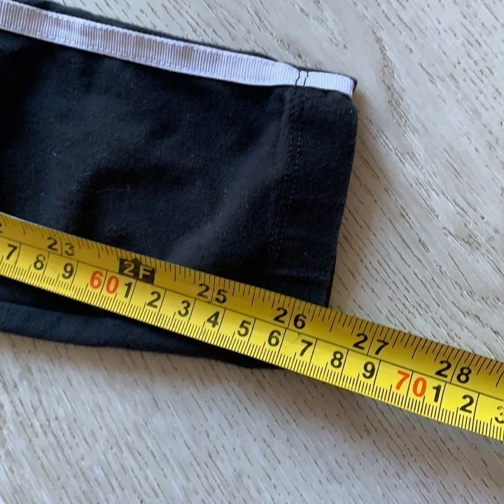 Adidas Three Stripe Black and White Leggings logo embroidered cotton casual S‎ - Picture 3 of 10